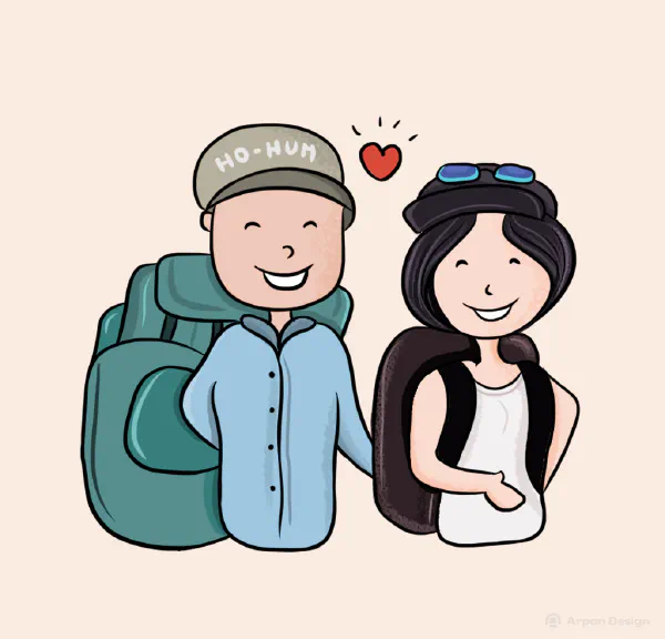 Twinned couple chibi art